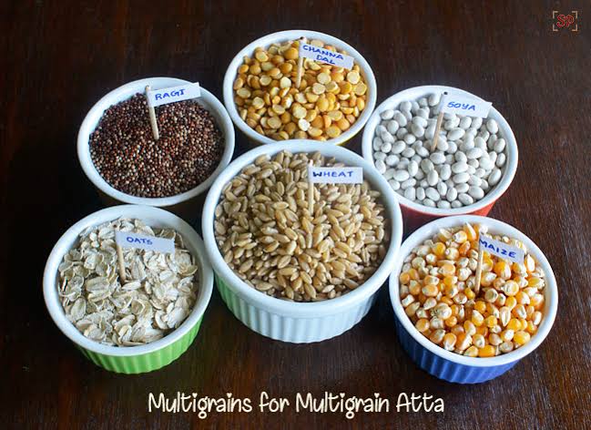 Balance ratio of grains in multiple grain chapati 