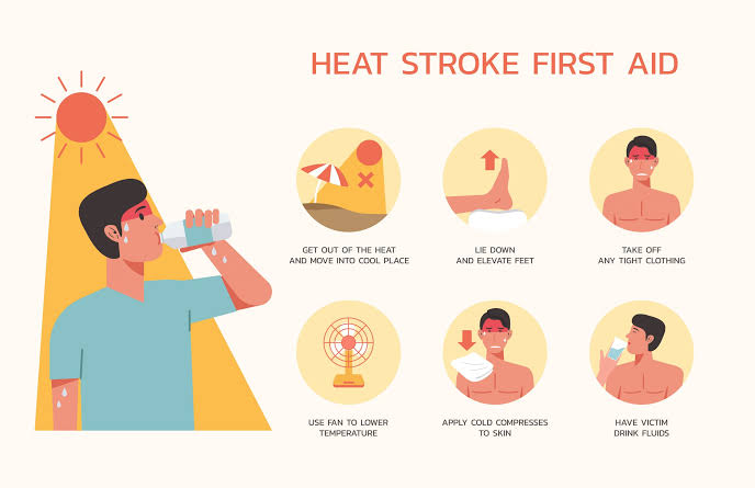 First aid for heatstroke 